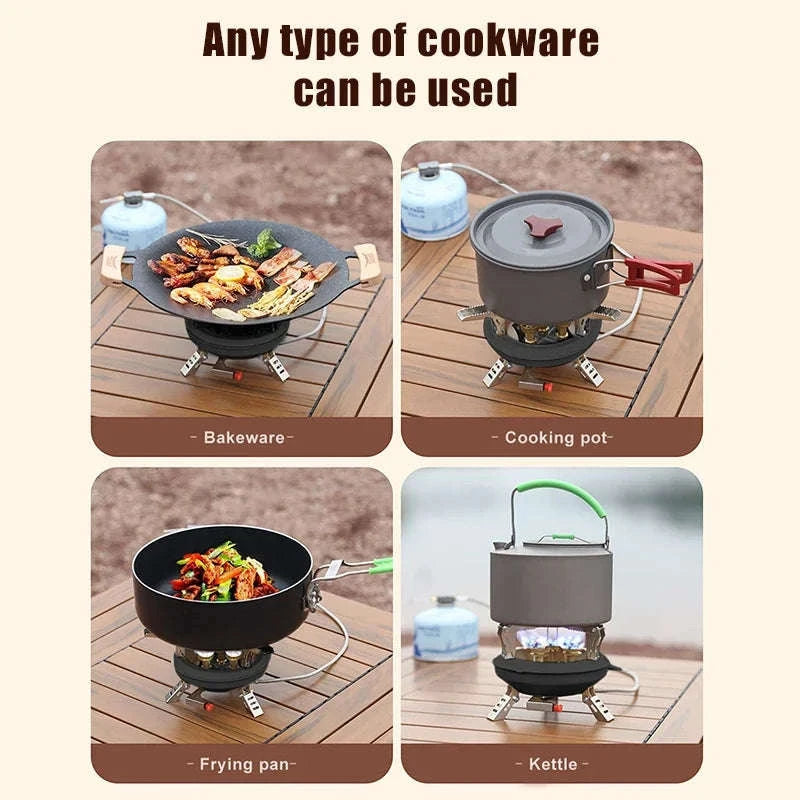BRS-201A Portable Camping Gas Stove 16000W for Outdoor Cooking-Black