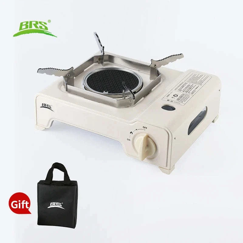BRS 2600W Infrared Camping Gas Stove with Electronic Ignition-White