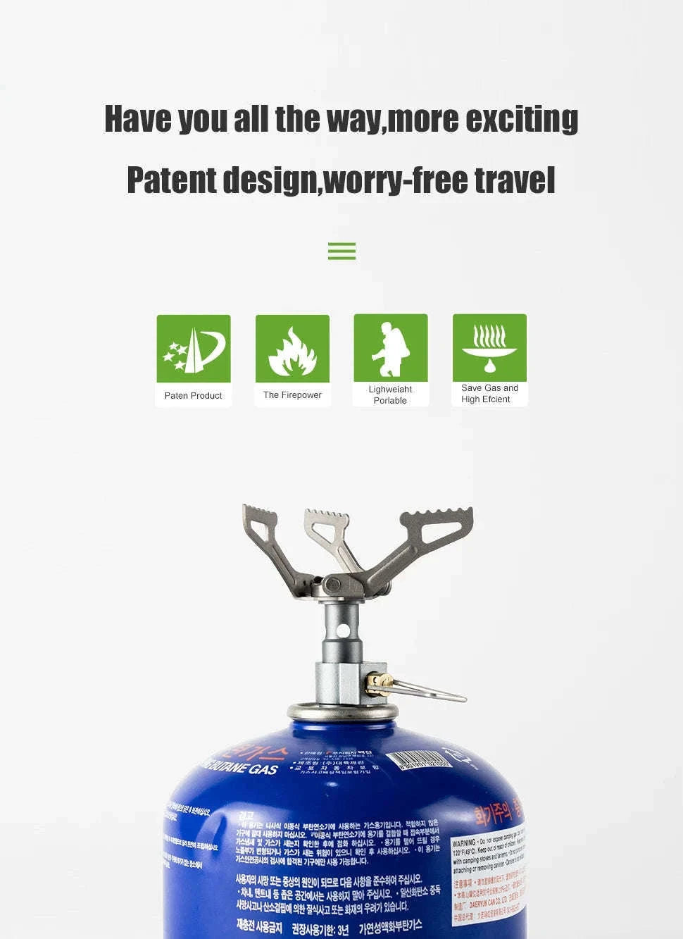 BRS-3000T Ultralight Titanium Camping Gas Stove-BRS-3000T