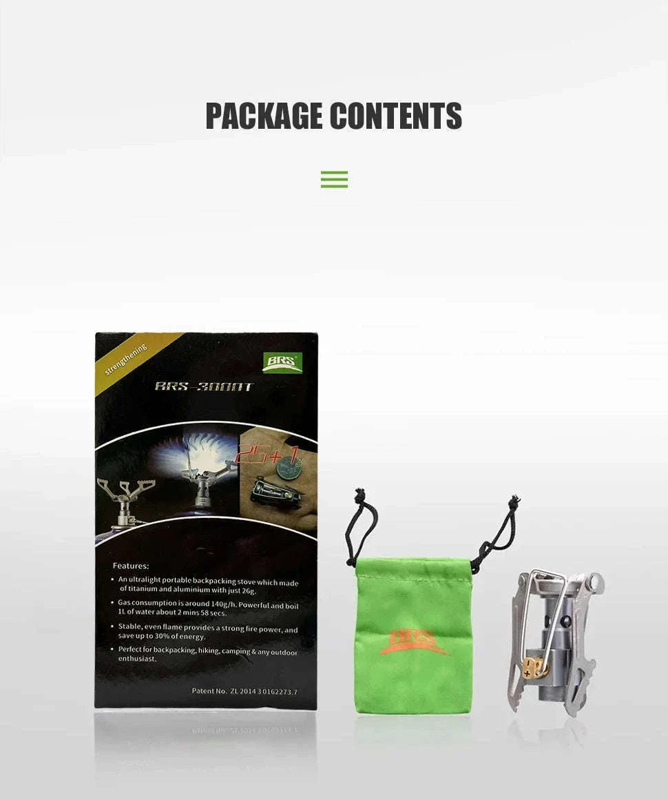 BRS-3000T Ultralight Titanium Gas Stove for Camping-BRS-3000T