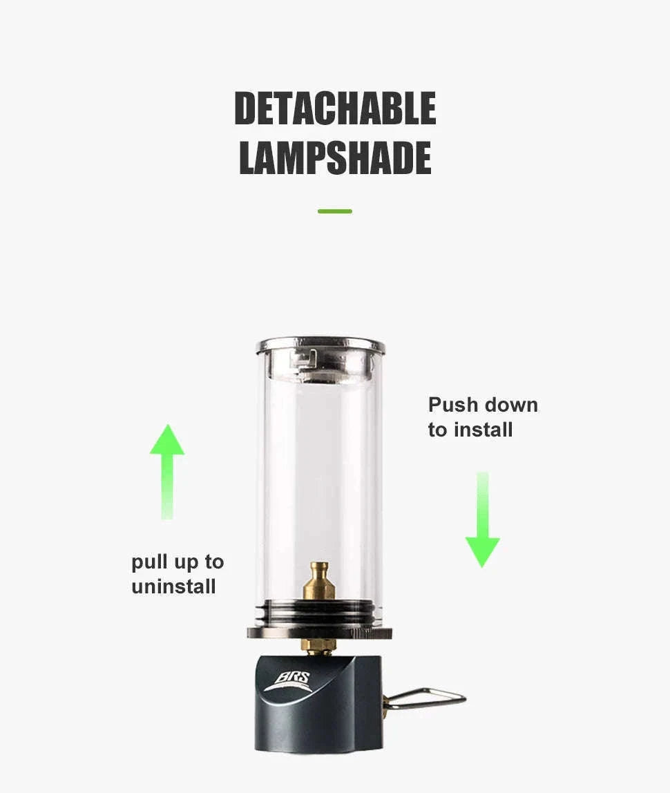 BRS-55 Windproof Gas Camping Lantern, 100g Mini Tent Light-BRS-55
