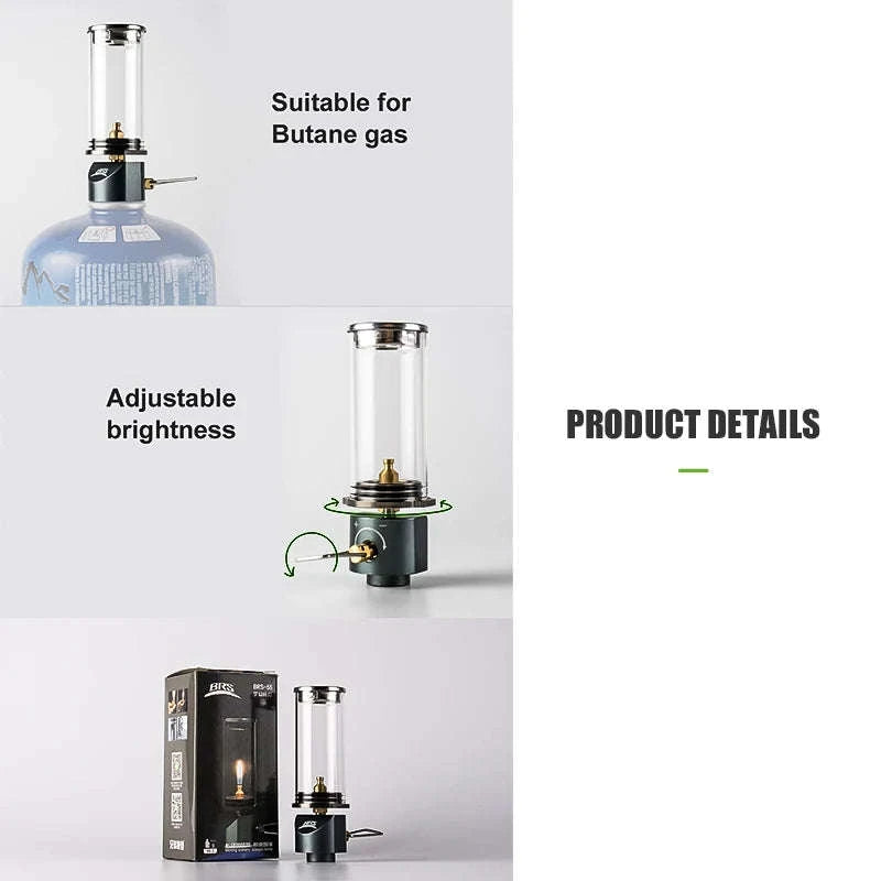 BRS-55 Windproof Gas Camping Lantern, 100g Mini Tent Light-BRS-55