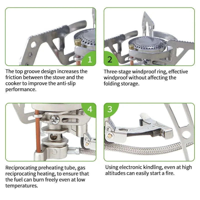 BRS-6 1940W Camping Gas Stove for 3-5 People-BRS-6