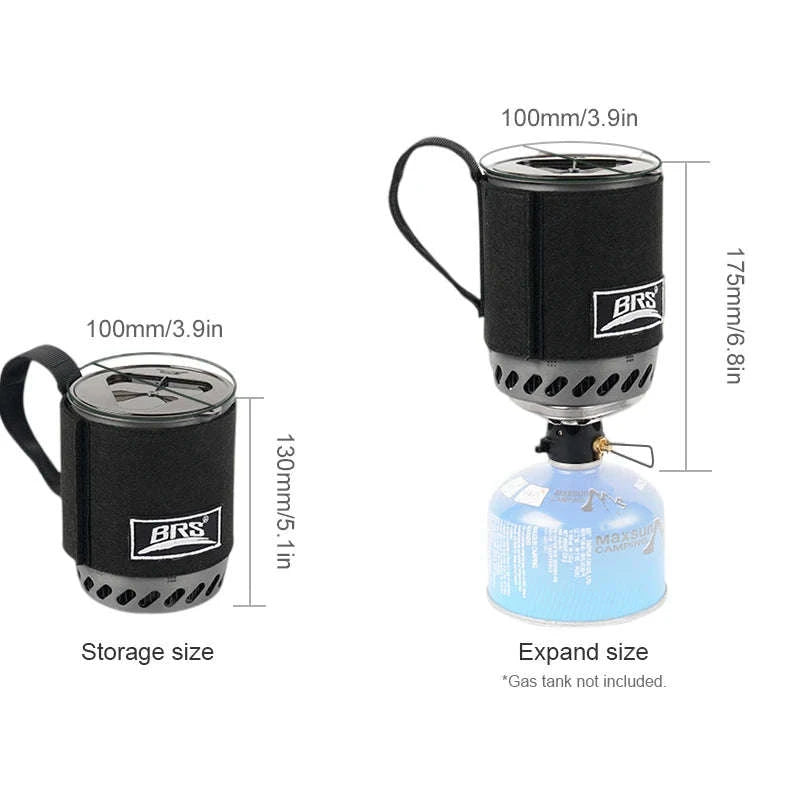 BRS-61 Camping Stove Kit with 1500W Heat Collecting Pot-BRS-61