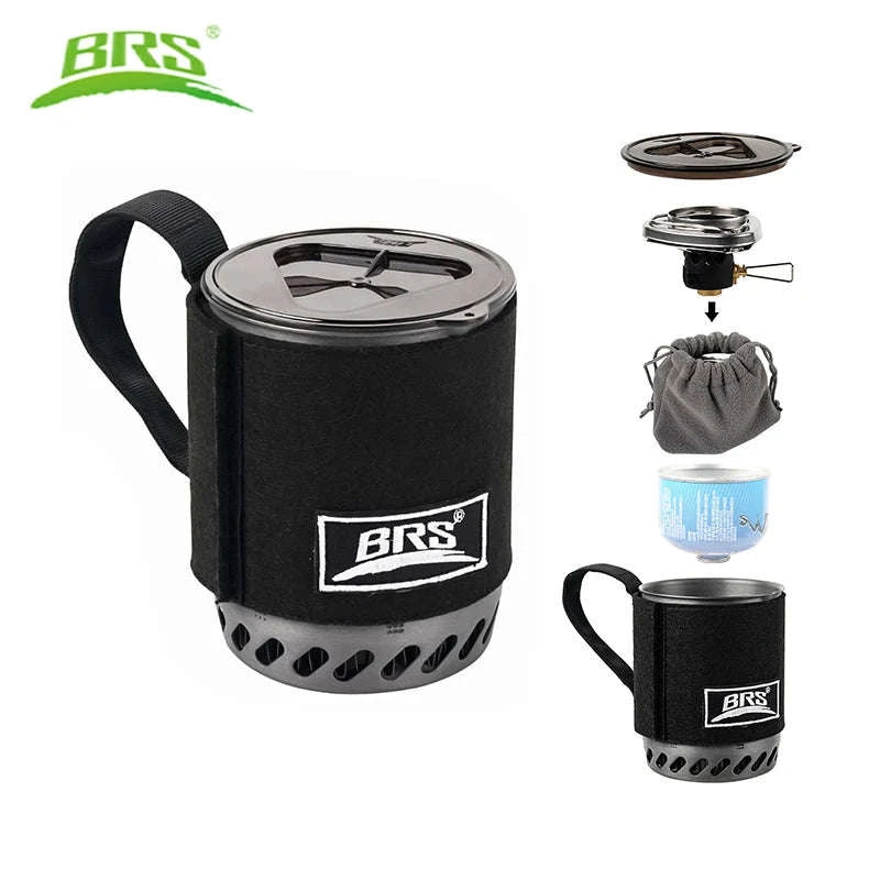 BRS-61 Camping Stove Kit with 1500W Heat Collecting Pot-BRS-61
