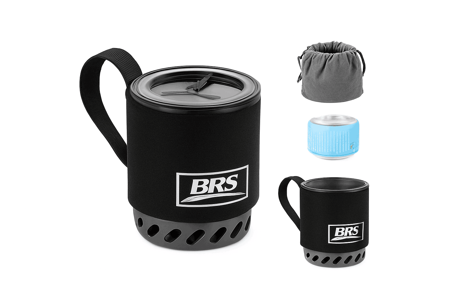 BRS-61 Camping Stove Kit with 1500W Heat Collecting Pot-BRS-61