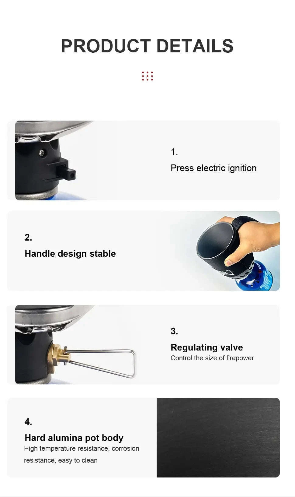 BRS-61 Camping Stove Kit with 1500W Heat Collecting Pot-BRS-61