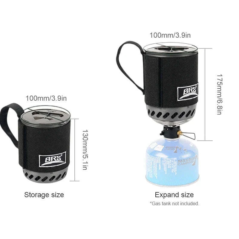 BRS-61 Camping Stove Kit with 1500W Heat Collecting Pot-BRS-61