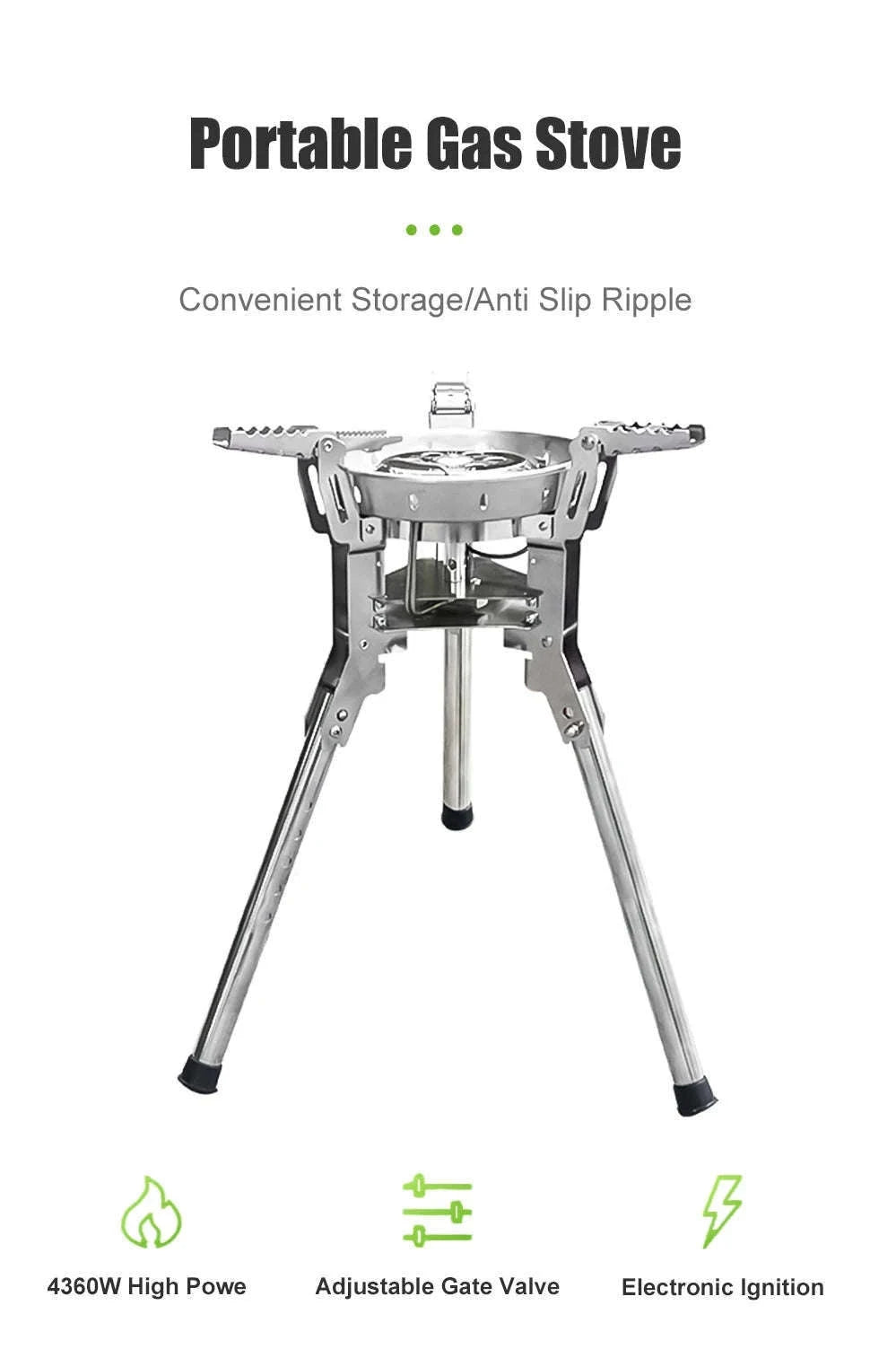 BRS-69 Outdoor Gas Stove 4360W Foldable Adjustable Camping Burner-BRS-69