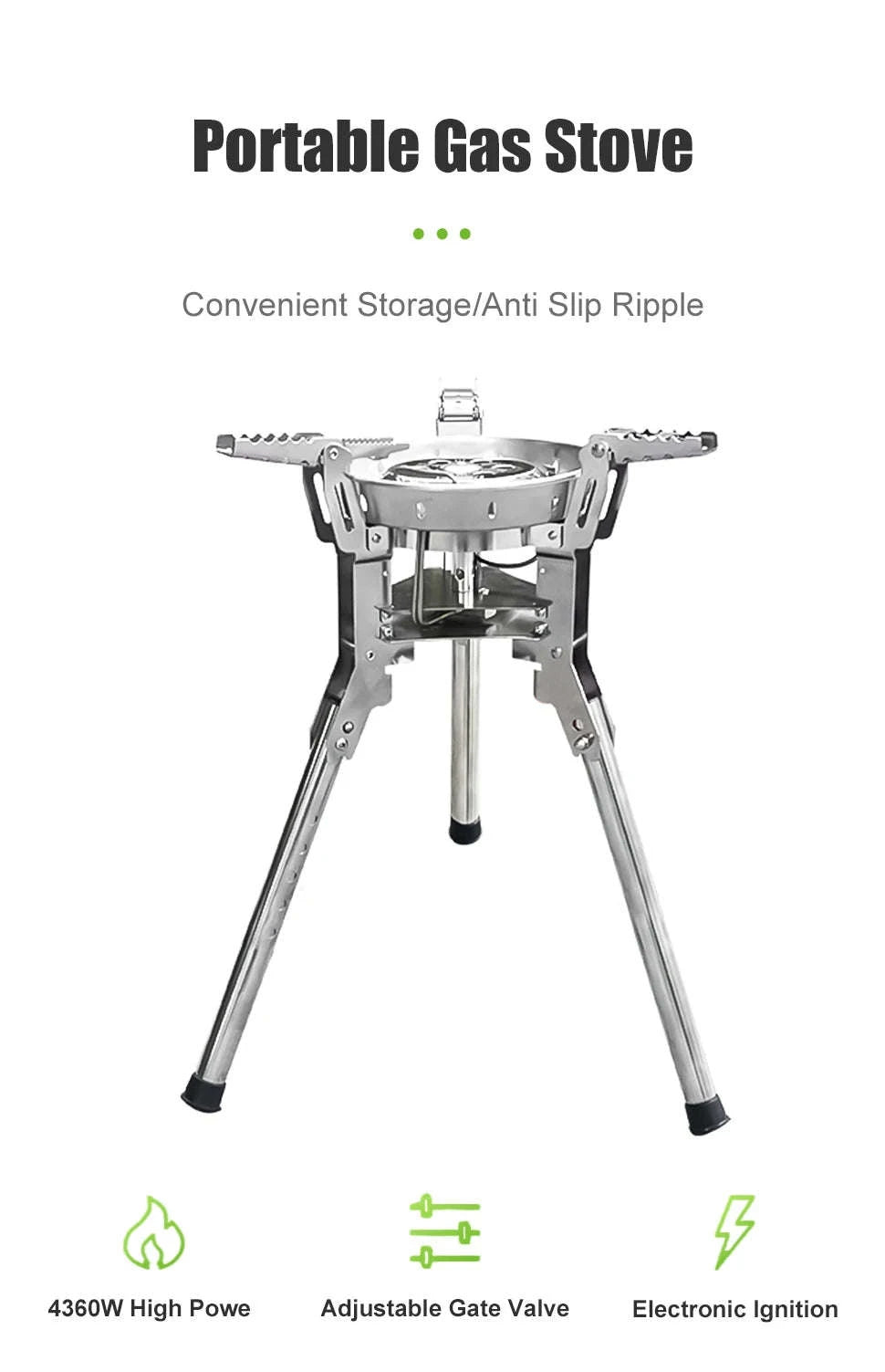 BRS-69 Outdoor Gas Stove 4360W Foldable Adjustable Camping Burner-BRS-69