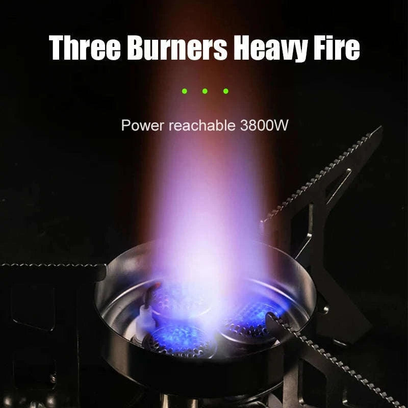 BRS-97 3800W Folding Butane Camping Gas Stove with Ignition-Green