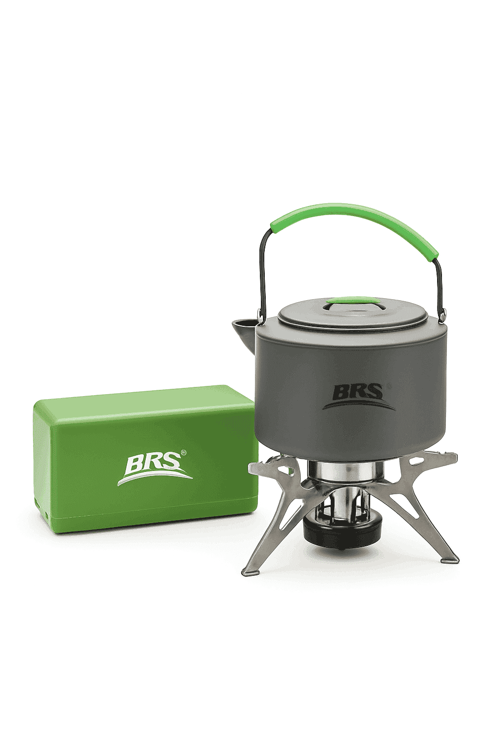 BRS-97 3800W Folding Butane Camping Gas Stove with Ignition-Green