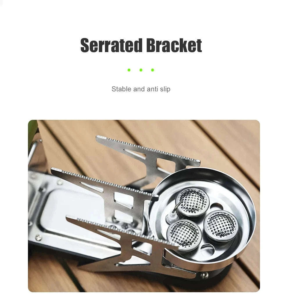 BRS-97 3800W Folding Butane Camping Gas Stove with Ignition-Green