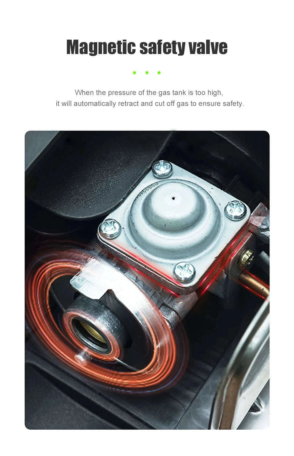 BRS-97 3800W Folding Butane Camping Gas Stove with Ignition-Green