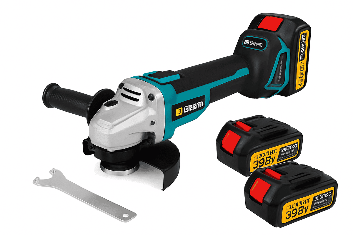 Brushless Cordless Angle Grinder 125mm for Cutting and Grinding-2 Battery Set / GERMANY