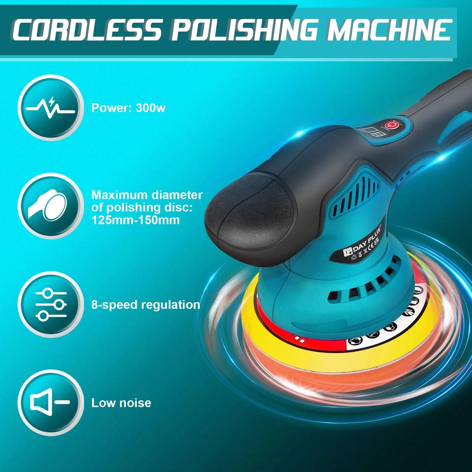Brushless Cordless Buffer Polisher Kit with Variable Speed-UNITED KINGDOM
