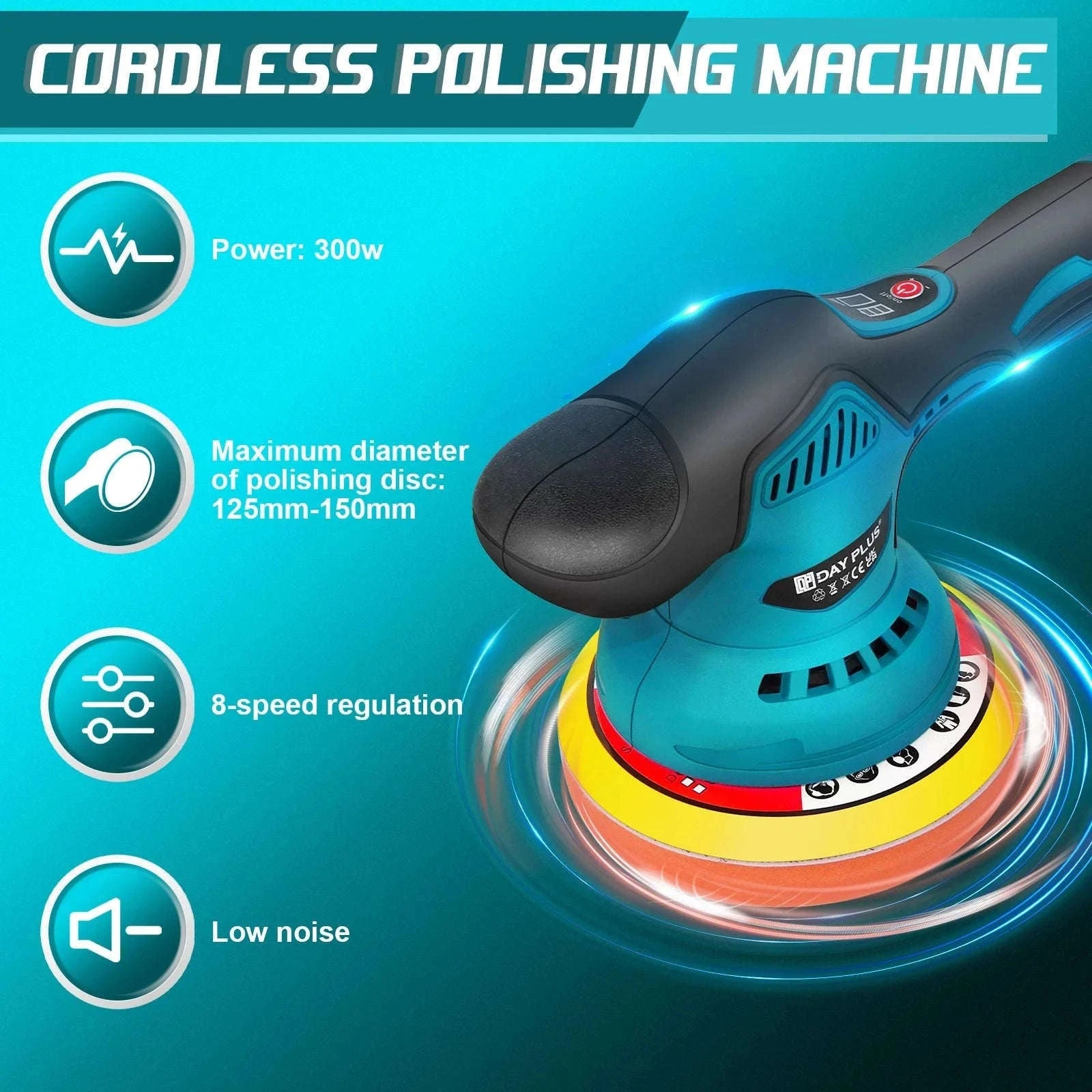 Brushless Cordless Buffer Polisher Kit with Variable Speed-UNITED KINGDOM