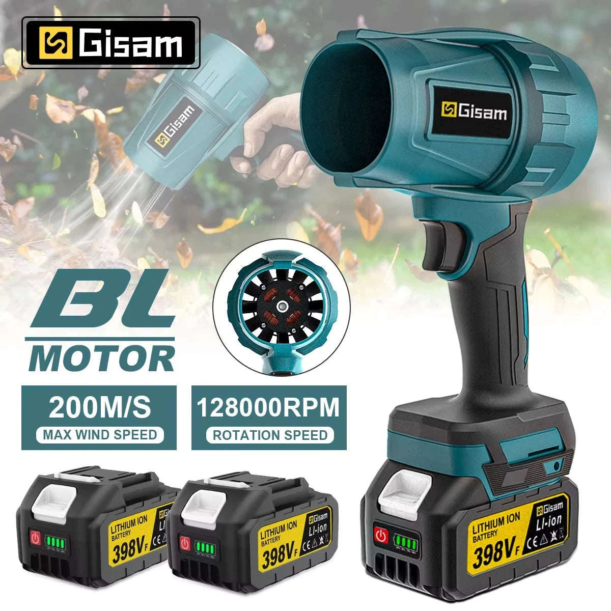 Brushless Turbo Jet Fan 1500W Cordless Air Blower for Makita 18V-No Battery No Plug / Poland