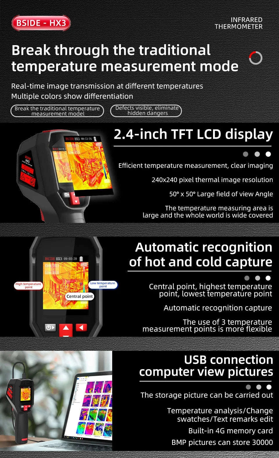 BSIDE HX3 Portable Thermal Imager-BSIDE  HX3 / spain
