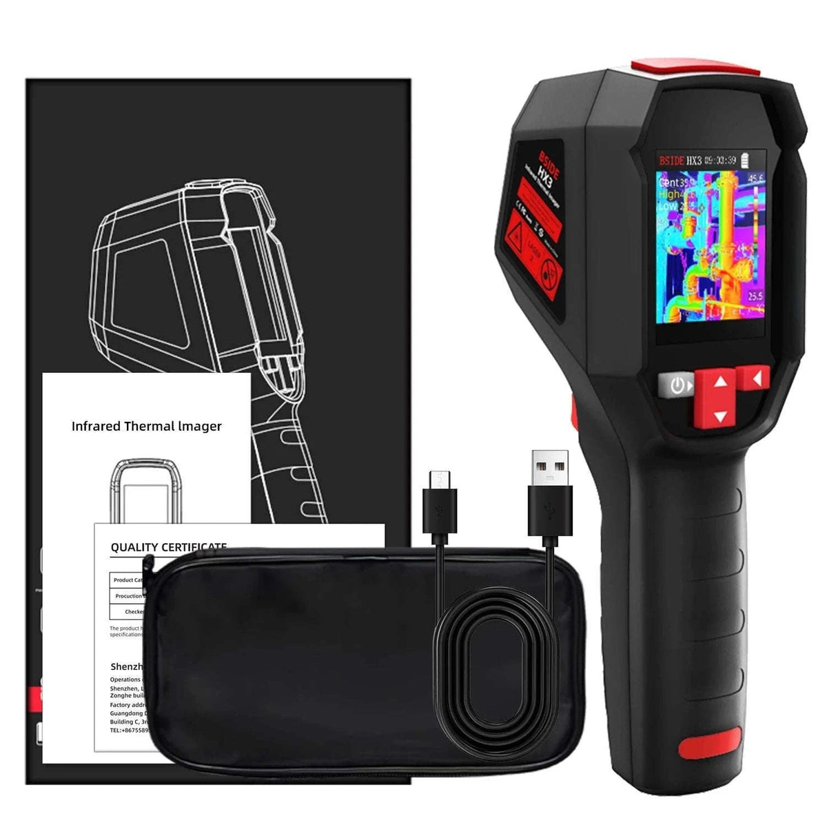 BSIDE HX3 Portable Thermal Imager for Clear Temperature Checks-BSIDE  HX3 / spain