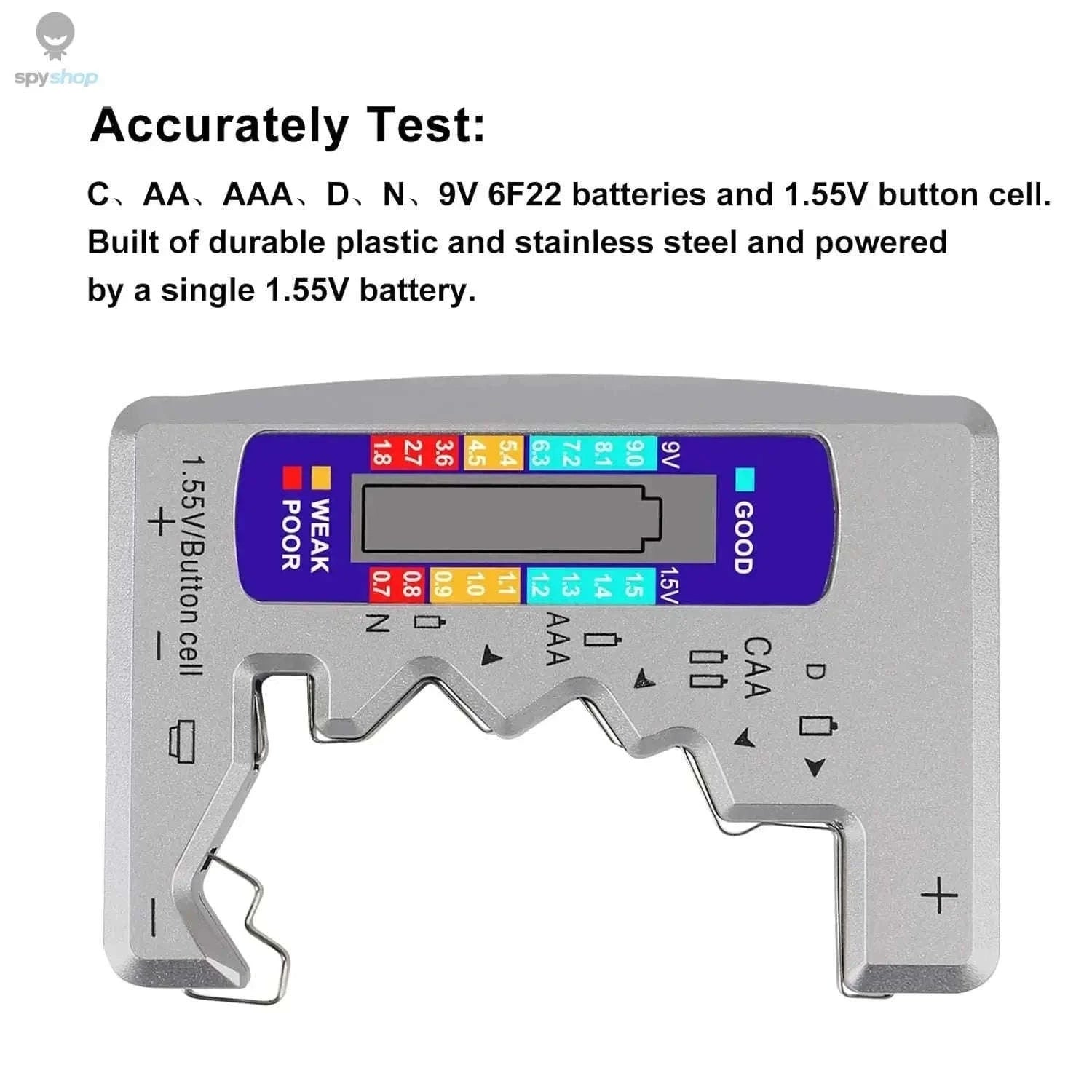 BT-886 Portable Battery Tester for Fast, Accurate Readings-silver