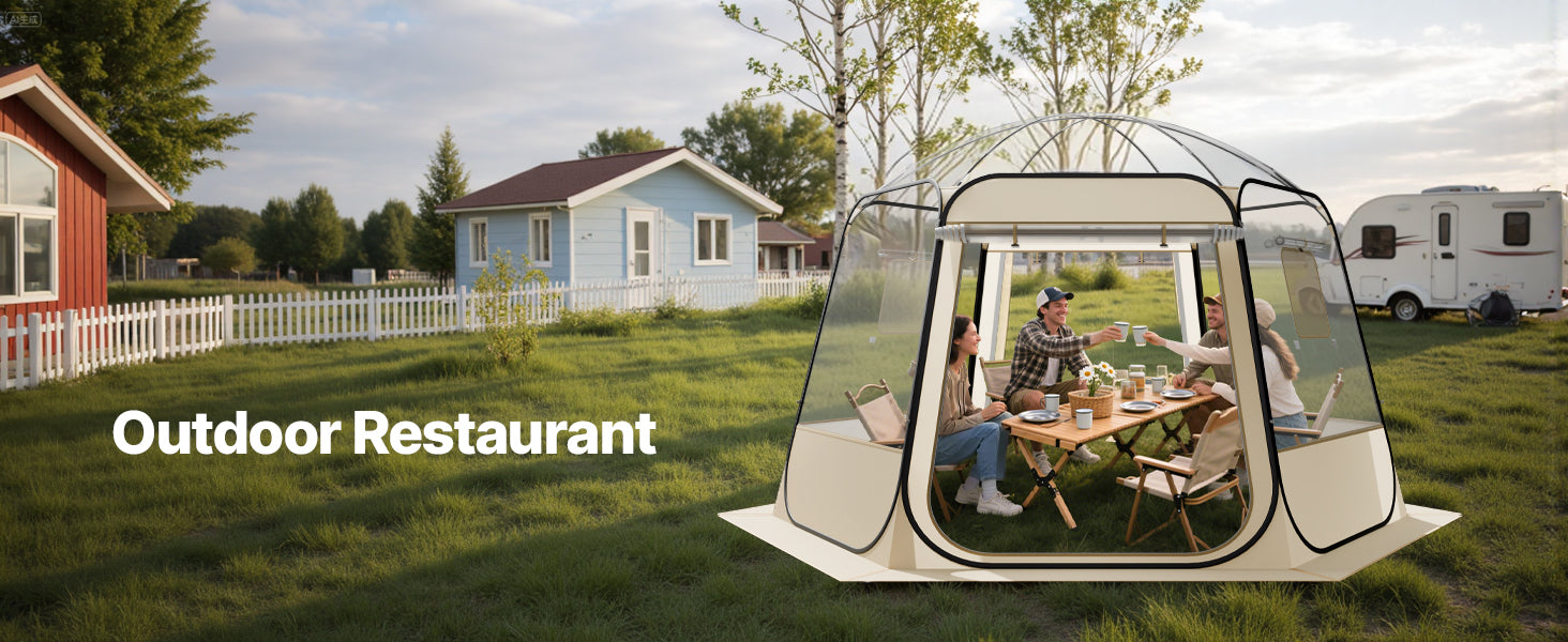 SucceBuy Bulle surgissante Tente étanche à l’eau et résistante aux UV, abri de camping transparent, tente dome/igloo d’extérieur avec fenêtres
