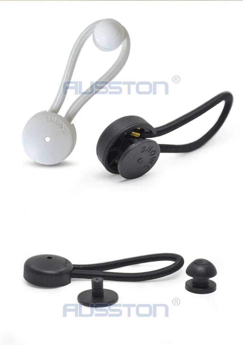 Bungee Loop With Knob Tie Down Kit for Boat RV and Trailer Covers-2Pcs - White