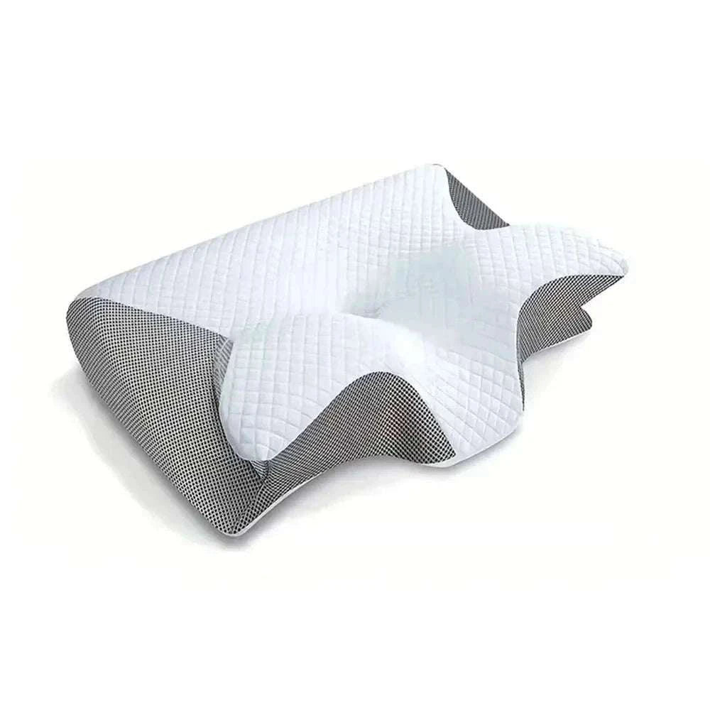 Butterfly Memory Foam Neck Pillow for Pain‑Relief Comfort-black / As show