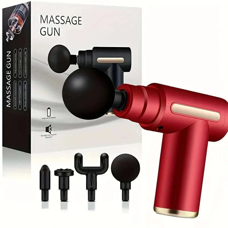 Button Fascia Gun Deep Tissue Massage Mini Device-Grey