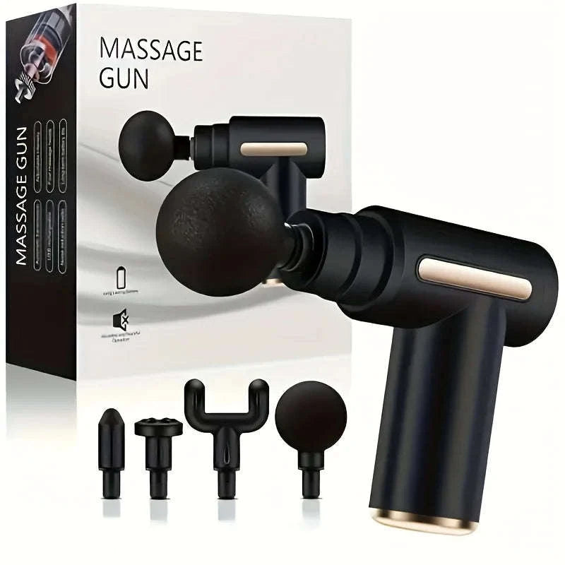 Button Fascia Gun Deep Tissue Massage Mini Device-Grey