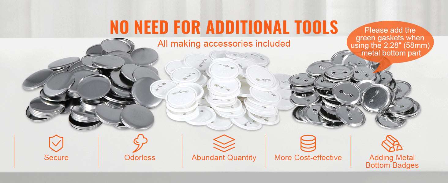 Button Maker Machine Kit with 25/32/58mm Molds & Accessories-JMB-32 500 Buttons / United States