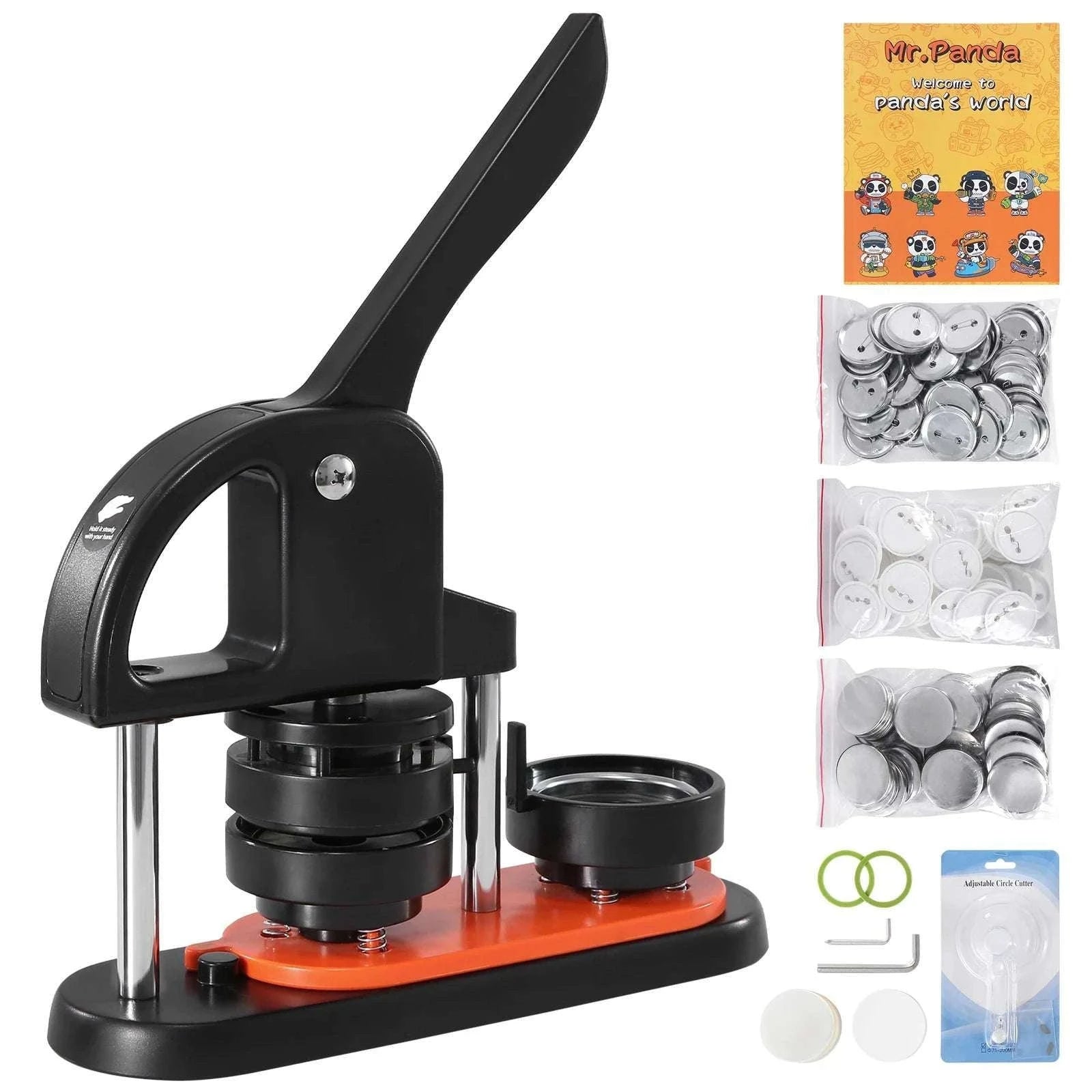 Button Maker Machine Kit with Molds & Parts for Custom Pins-JMB-58 100 Buttons / United States