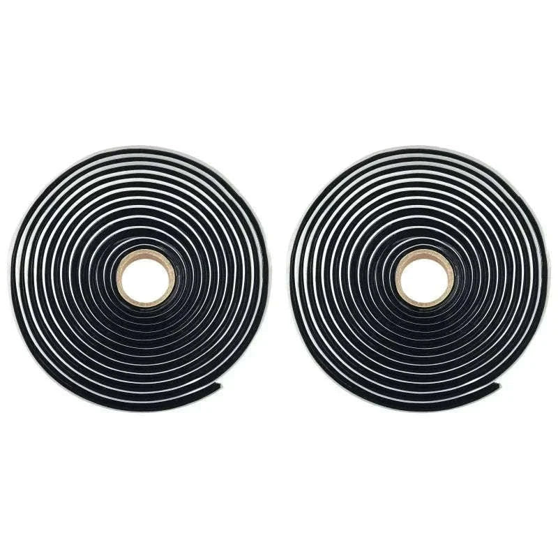 Butyl Rubber Sealant Tape 4m Waterproof Black Adhesive Coil-2PCS