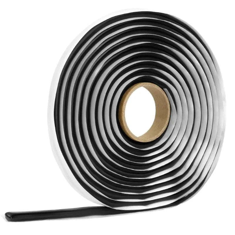 Butyl Rubber Sealant Tape 4m Waterproof Black Adhesive Coil-2PCS