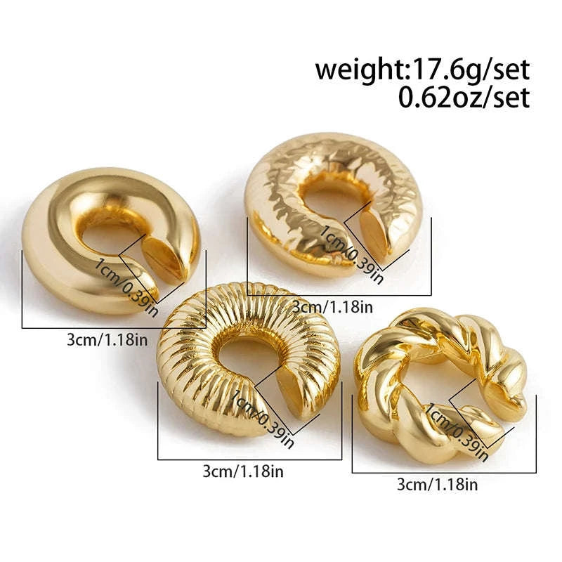 C‑Shaped Acrylic Ear Clips Set-04