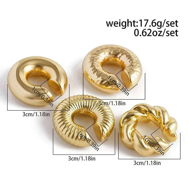 C-Shaped Acrylic Ear Clips Set for Pierced-Ear Style-04