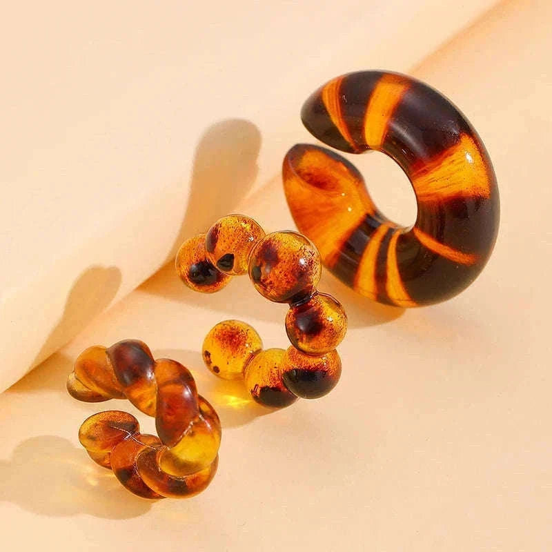 C-Shaped Acrylic Ear Clips Set for Pierced-Ear Style-04