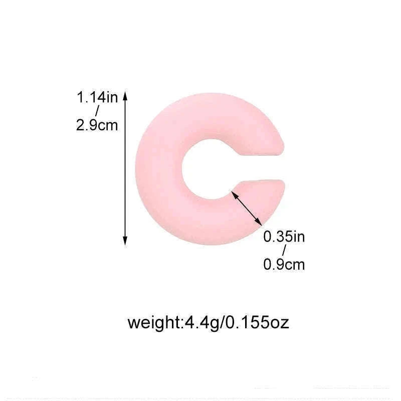C-Shaped Acrylic Ear Clips Set for Pierced-Ear Style-04