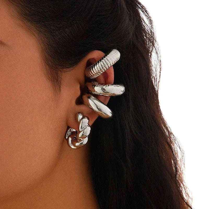 C-Shaped Acrylic Ear Clips Set for Pierced-Ear Style-04