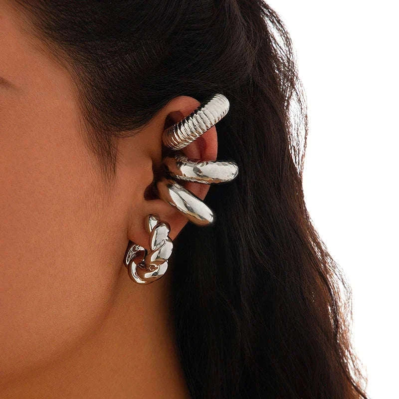 C-Shaped Acrylic Ear Clips Set for Pierced-Ear Style-04