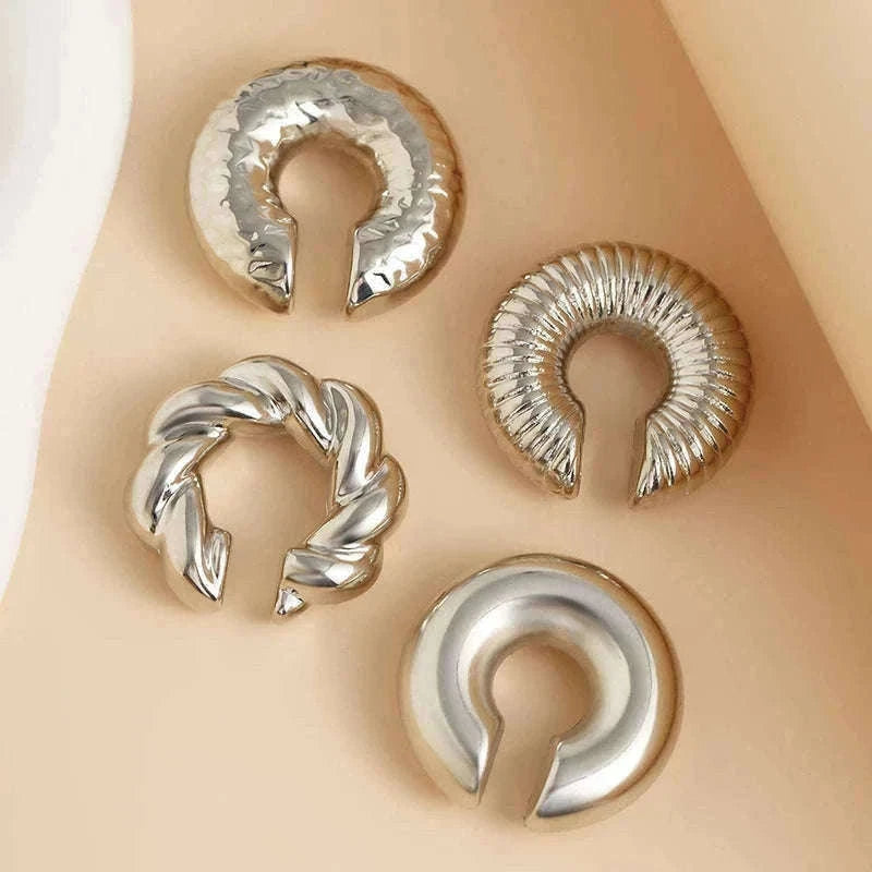 C-Shaped Acrylic Ear Clips Set for Pierced-Ear Style-04