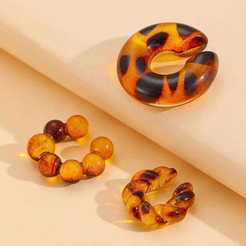 C-Shaped Acrylic Ear Clips Set for Pierced-Ear Style-04