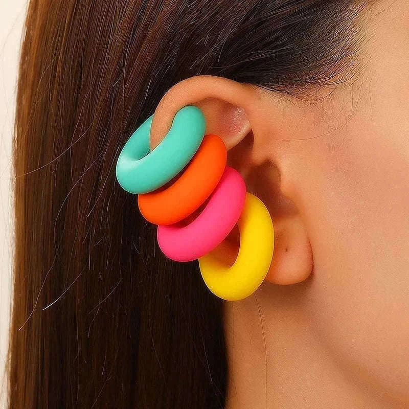 C-Shaped Acrylic Ear Clips Set for Pierced-Ear Style-04