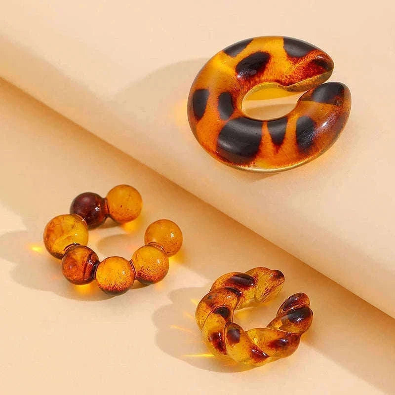C-Shaped Acrylic Ear Clips Set for Pierced-Ear Style-04