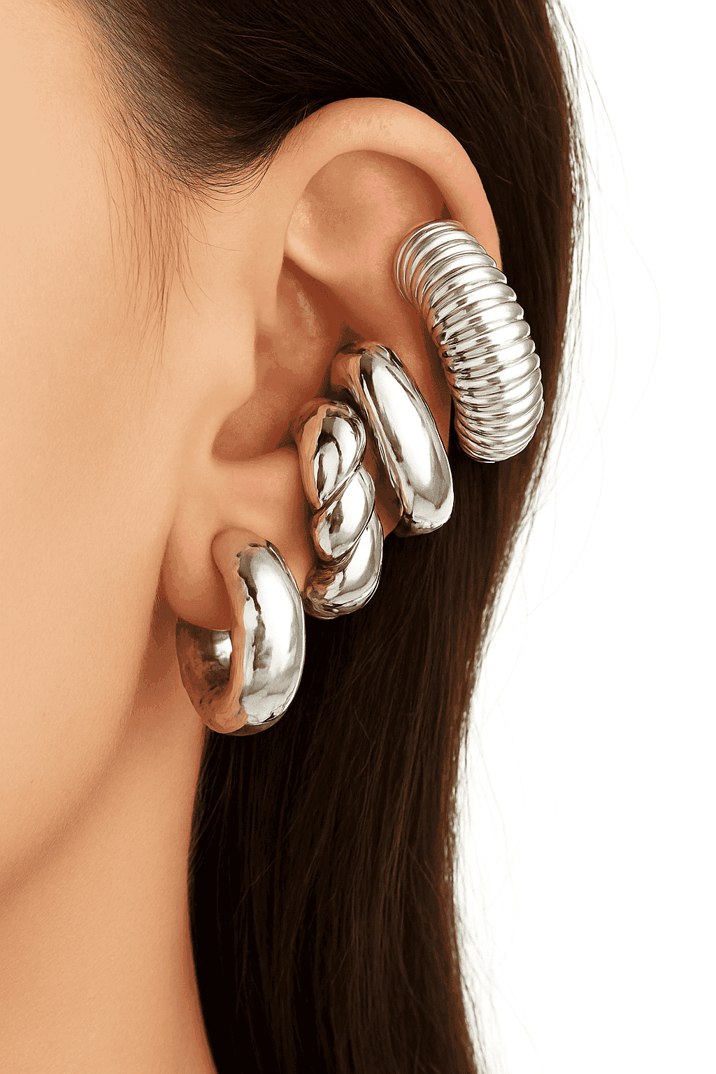 C-Shaped Acrylic Ear Clips Set for Pierced-Ear Style-04