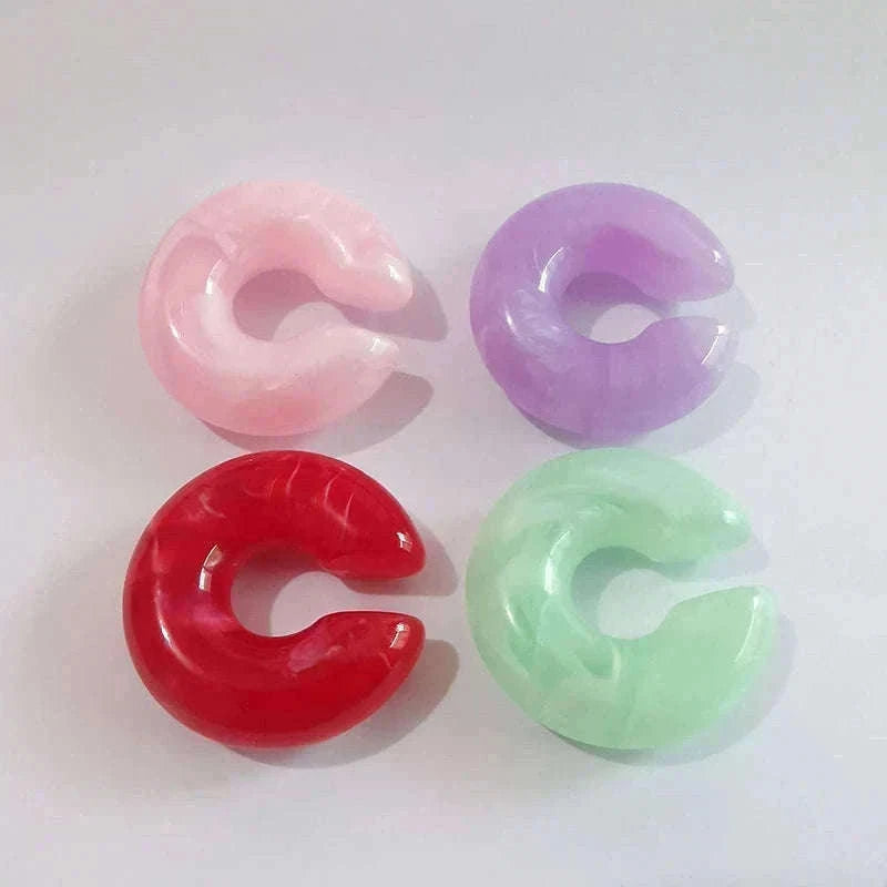 C-Shaped Acrylic Ear Clips Set for Pierced-Ear Style-04
