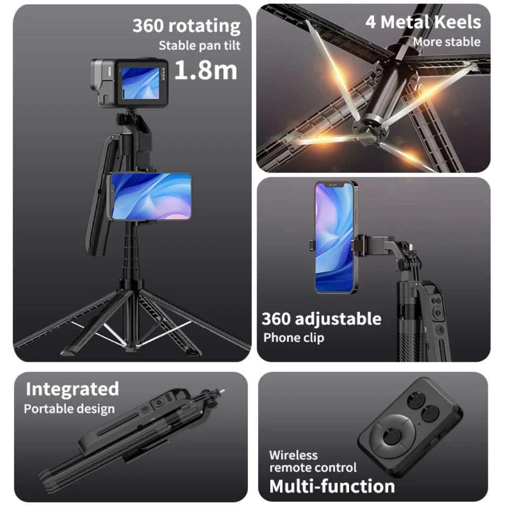 C12 Tripod Gimbal Stabilizer for Smartphone Cameras-Ai face tracking / japan