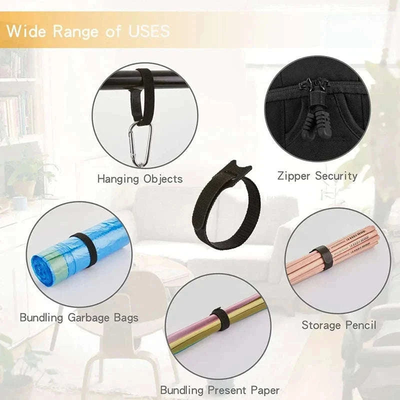 Cable Organizer & Winder Protector for Tidy, Protected Cords-50PCS Black