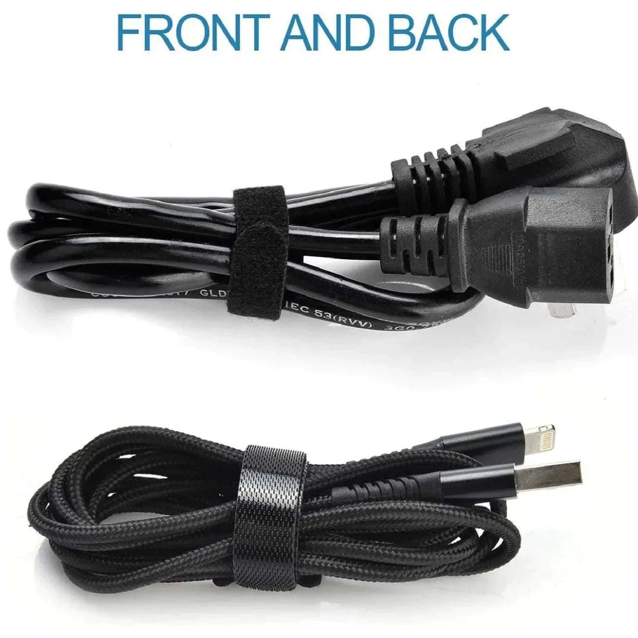 Cable Organizer & Winder Protector for Tidy, Protected Cords-50PCS Black