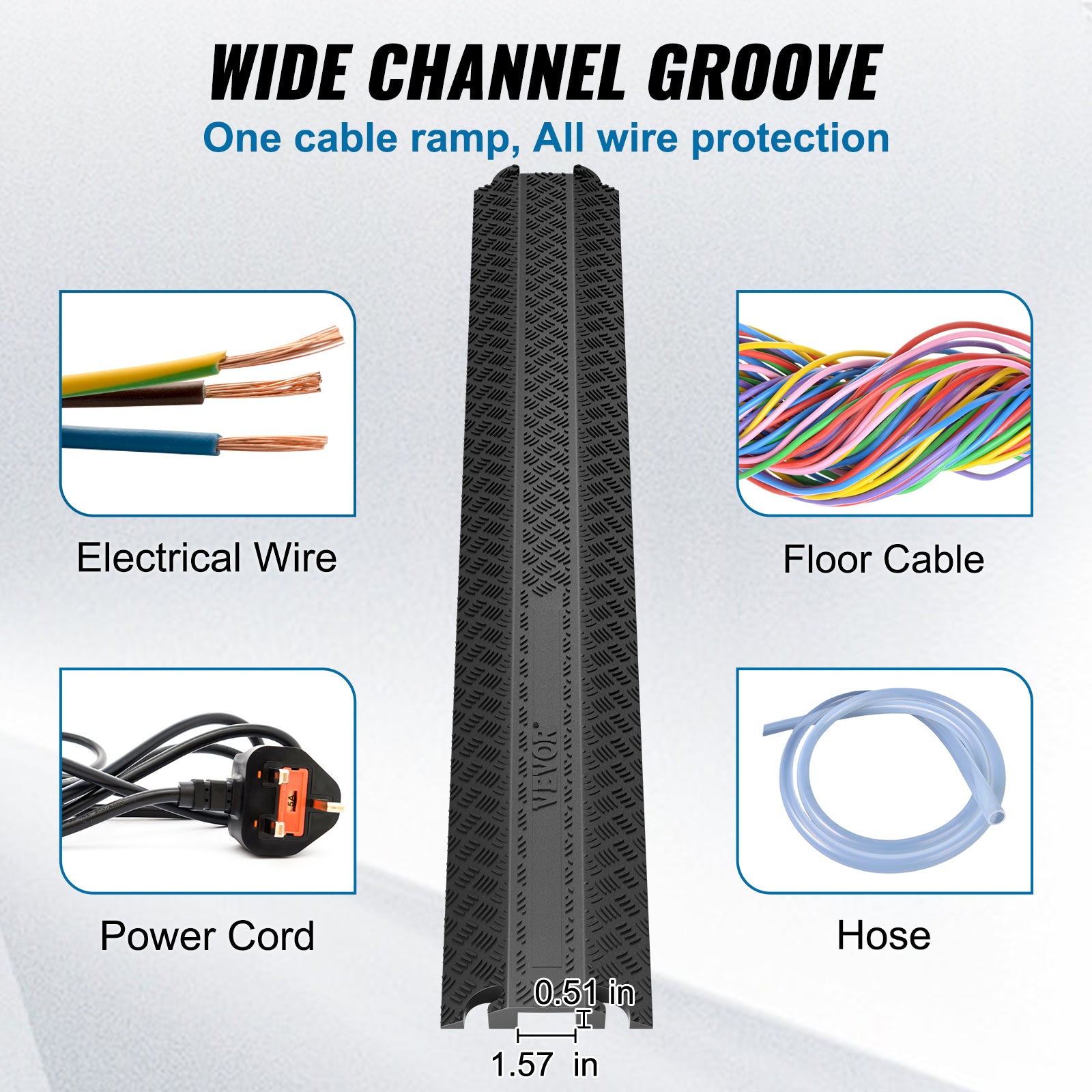 Heavy-Duty Drop-Over Cable Protector Ramp